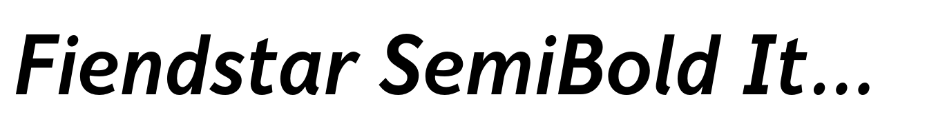 Fiendstar SemiBold Italic